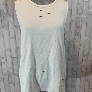 Lily and Lottie Distressed pocket muscle shirt